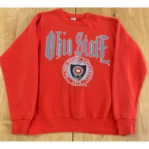 Vintage Ohio State University Sweatshirt Red Men's Size Large NCAA